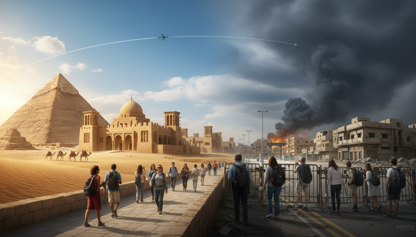 analyse des impacts des conflits au moyen-orient sur le tourisme et perspectives d'avenir pour cette région riche en histoire et culture.