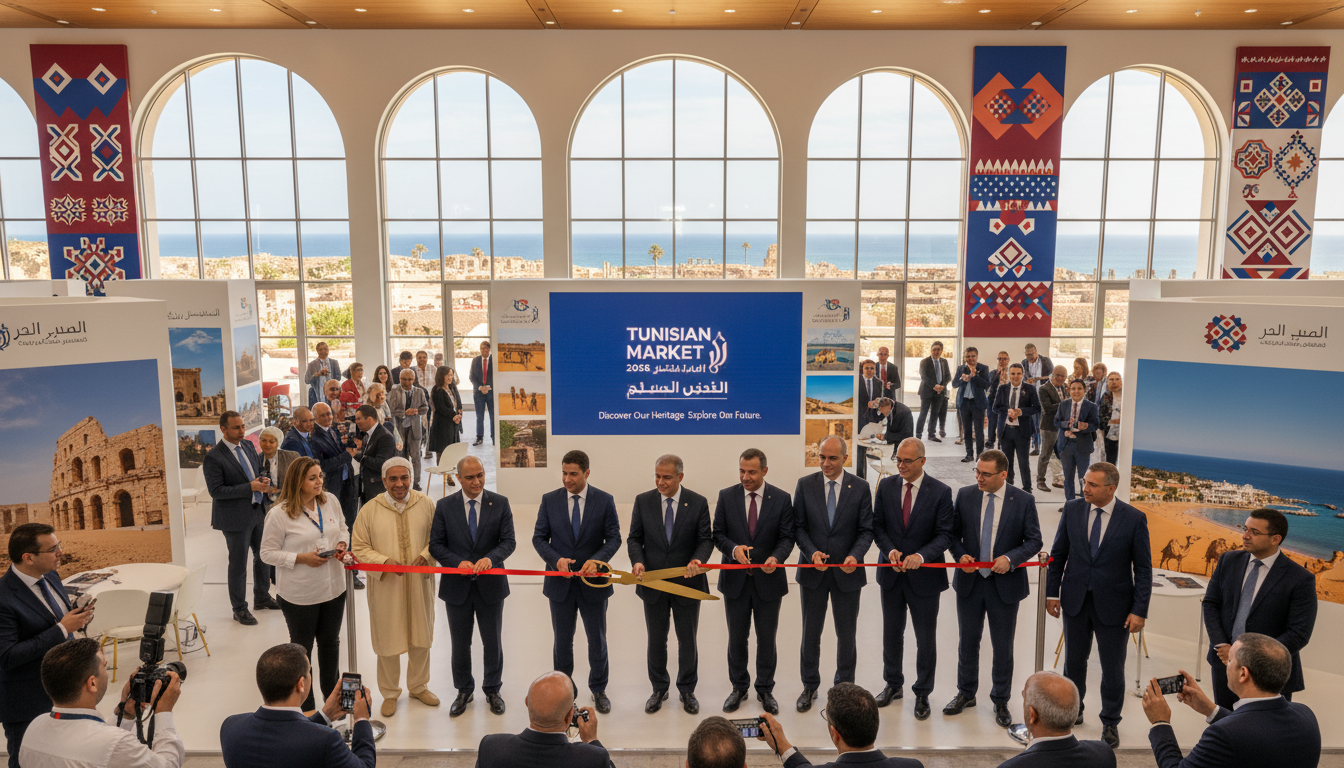 découvrez le lancement officiel de la première édition du salon tunisian travel market 2026, un événement incontournable pour le secteur du tourisme en tunisie, organisé par wmc.