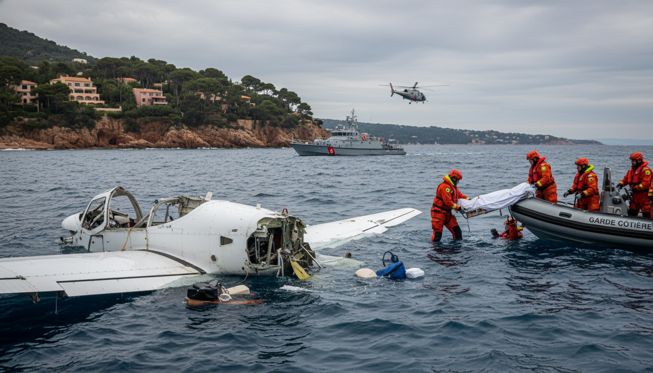 un avion de tourisme a disparu en mer près de saint-tropez dans le var. un corps a été retrouvé sans vie, les recherches se poursuivent.