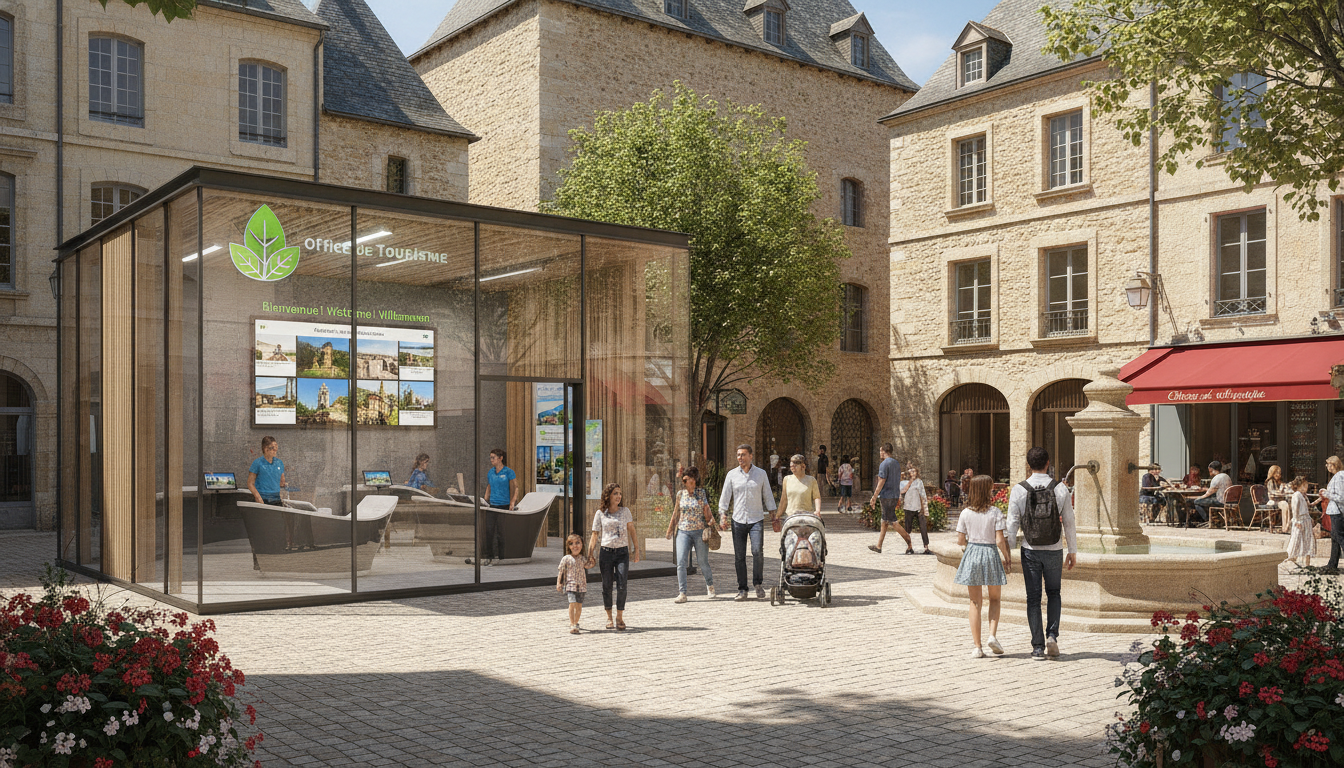 l’office de tourisme baie de quiberon s’installe désormais place j à auray pour faciliter l’accueil des visiteurs et améliorer le service dans la région.