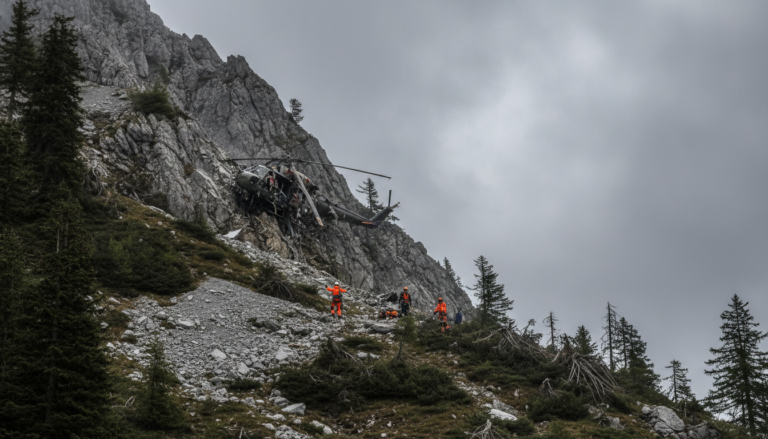 tragique accident dans les alpes-de-haute-provence : un pilote d'hélicoptère perd la vie après une collision avec une falaise lors d'un vol.