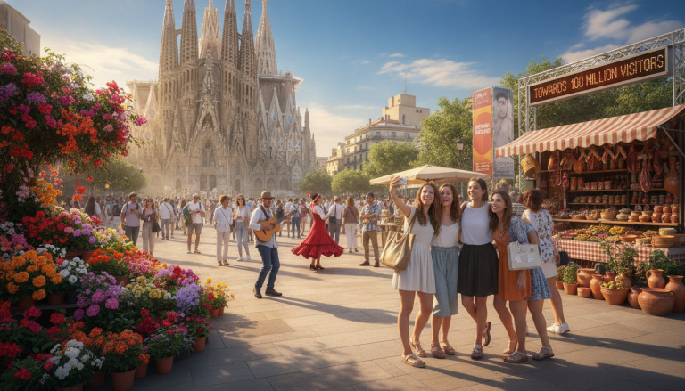 malgré l'incertitude mondiale, le tourisme en espagne connaît une croissance spectaculaire, atteignant près de 100 millions de visiteurs et affirmant sa place de destination incontournable.