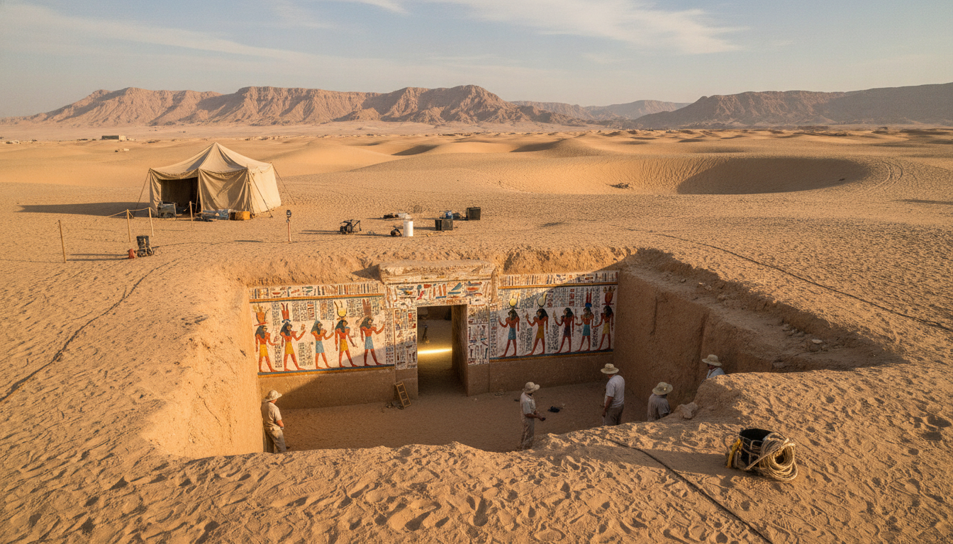découvrez la découverte fascinante d'une tombe énigmatique vieille de 3000 ans près de louxor, en égypte, révélant des mystères antiques et un patrimoine historique exceptionnel.