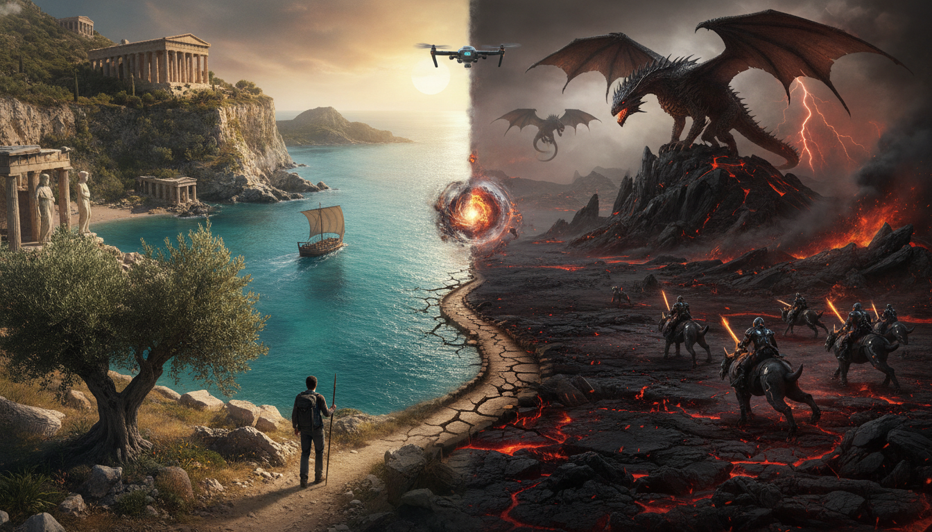 découvrez explorations 2026 : un voyage unique des terres légendaires de la grèce d’ulysse aux paysages flamboyants de house of the dragon en espagne. aventurez-vous au cœur d'histoires mythiques et de décors spectaculaires.