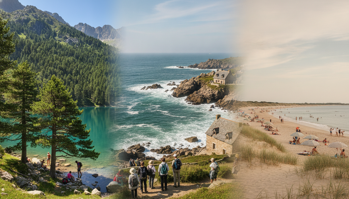 découvrez quels territoires touristiques comme la montagne, la bretagne et la manche résisteront le mieux à la canicule cet été.