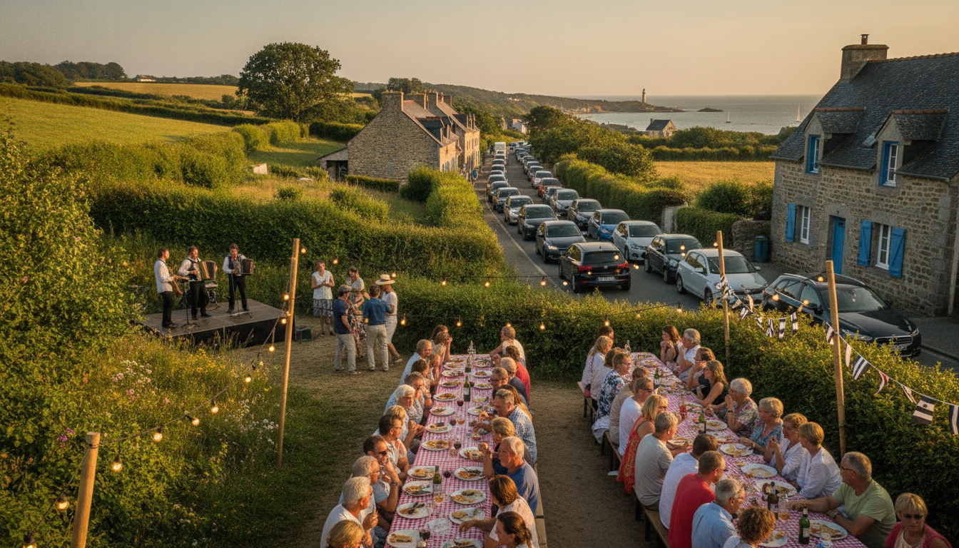 découvrez l'effervescence touristique en bretagne avec les guinguettes animant lorient, mais attention aux embouteillages, la fête bat son plein !