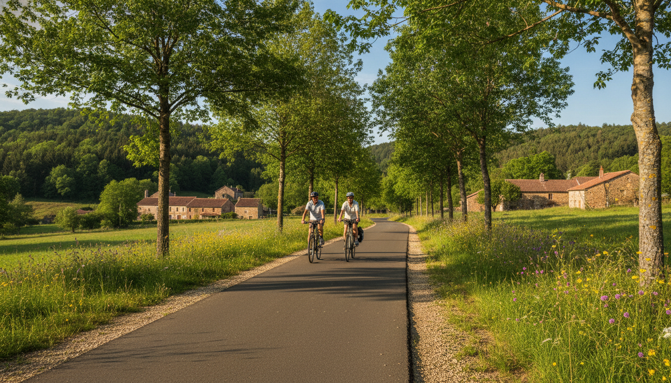 découvrez la véloroute 86 à decazeville, une escapade unique pour les amateurs de slow tourisme au cœur de l'aveyron. profitez d'un parcours paisible entre nature et patrimoine pour une expérience authentique.