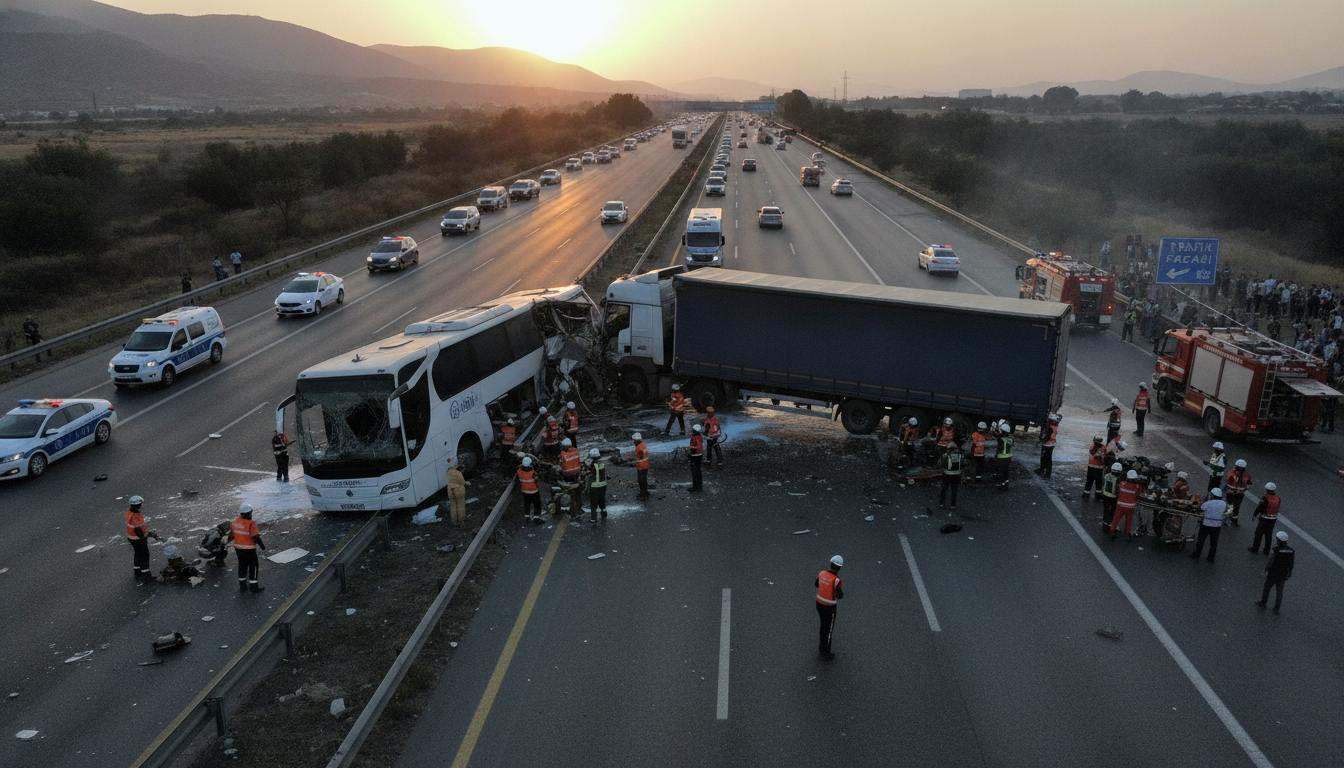 tragédie en turquie : un autocar touristique entre en collision avec un camion, faisant onze morts et seize blessés graves. retour sur cet accident dramatique.